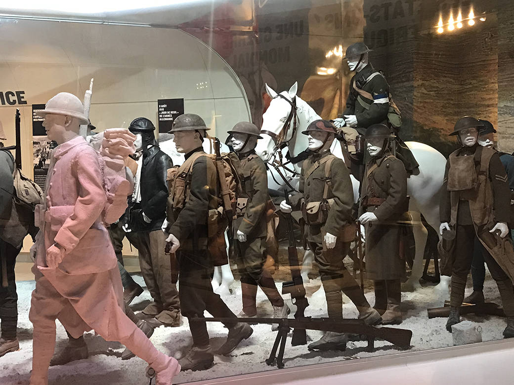 American troops - In the  Museé de la Grande Guerre de Meaux 